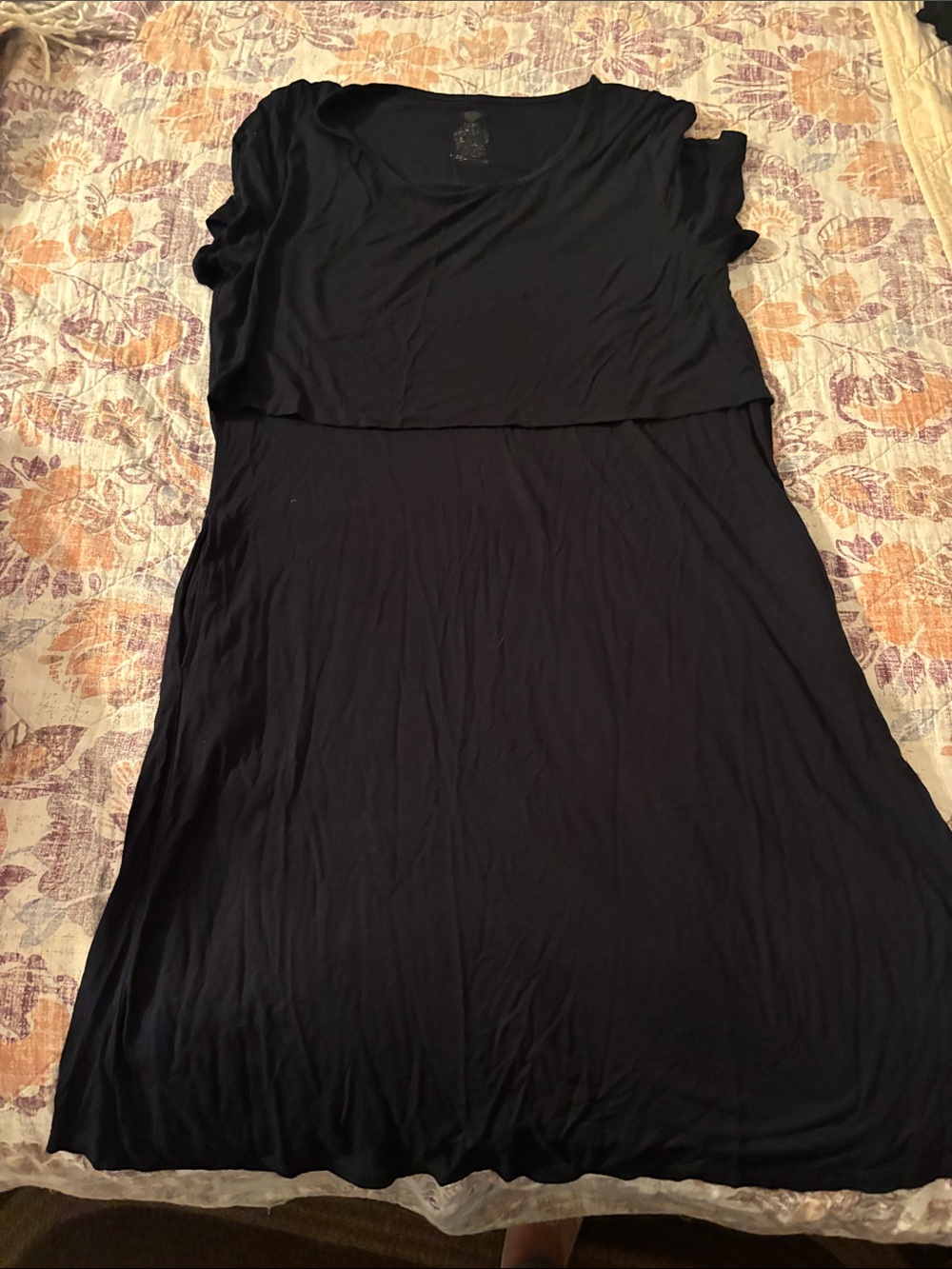 Kindred Bravely Black Maxi Scoop-Neck Nursing Dress